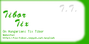 tibor tix business card